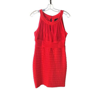 Laura Petites Red Sleeveless  Midi Dress Size 14 side zipper